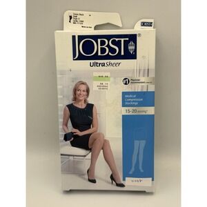 JOBST UltraSheer Medical Compression Stockings Thigh High Small Black 15-20